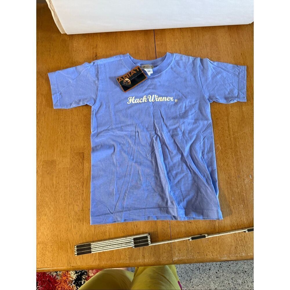 Ariat brand t-shirt  "Hack Winner" NWT youth small